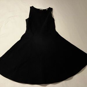 Jack Wills Textured Black Dress - Fit and Flare - Above the Knee Length - Size 6